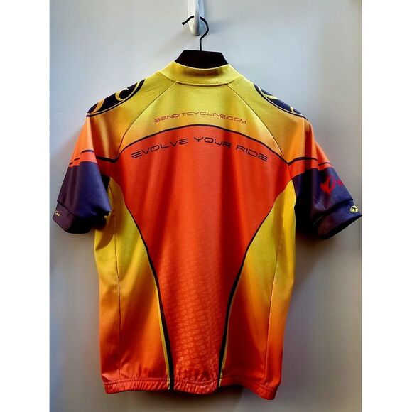 Bend It Cycling Jersey Bundle LG Club Cut (1) Org/Yel(1) Org/Yel/Grn Cycle Bike - Picture 13 of 16